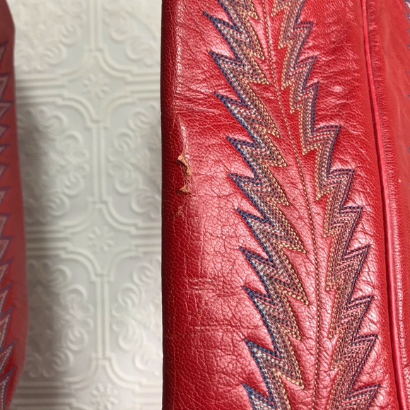 LARRY MAHAN VINTAGE 80s Tall Leather Cowboy Boots - Picture 16 of 16